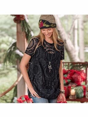 Final sale New Sundance bohemian lace tunic rare find size S
